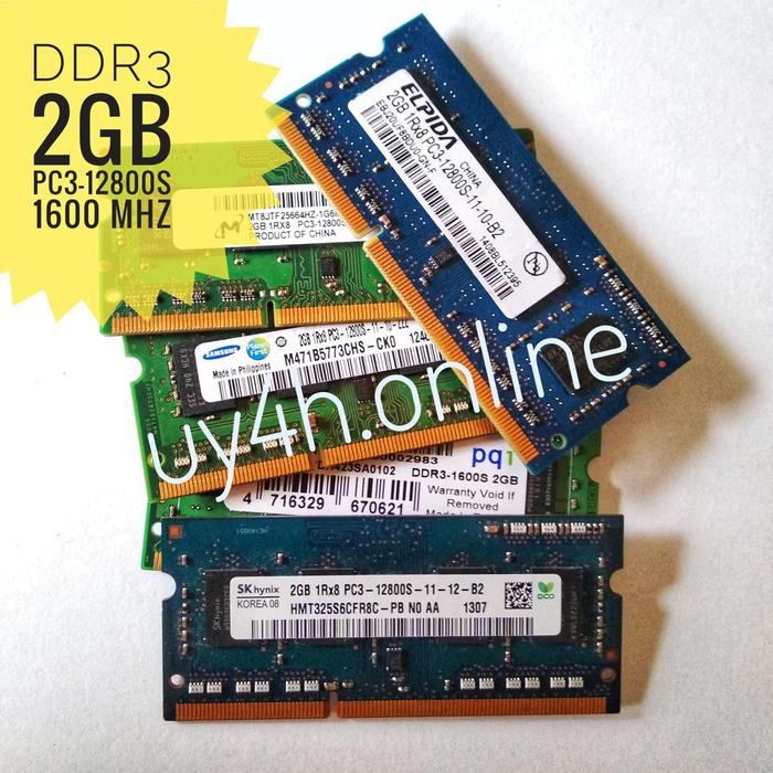 Gambar ram laptop ddr3 2gb pc3 12800s 1600 memory memori 12800 murah notebook dari uy4h.online Kota Semarang Tokopedia