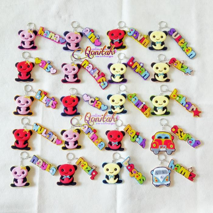 Gambar Gantungan Kunci Ganci Hp Nama Boneka Flanel dari Qonita Shop Kota Surabaya Tokopedia