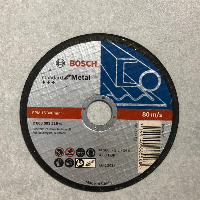 Gambar Mata Batu Potong Gerinda Besi & Stainless 100 mm Bosch Cutting Disc dari Bangunan Mart Kota Bandung Tokopedia