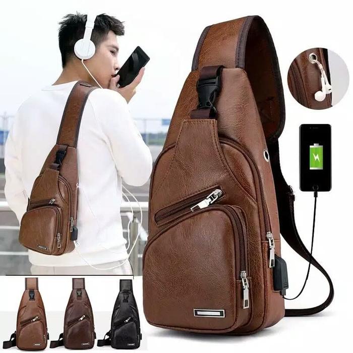 Gambar Tas slempang/sling bag pria usb Termurah dari Sachikimi Kota Administrasi Jakarta Barat Tokopedia