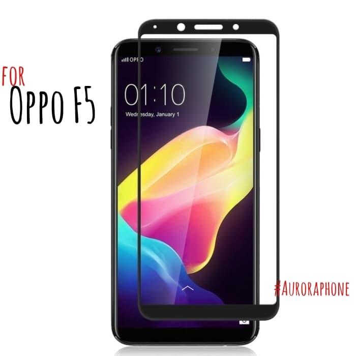 Gambar Oppo F5 Tempered Glass Full Screen Protection dari Aurora Phone Kota Administrasi Jakarta Timur Tokopedia