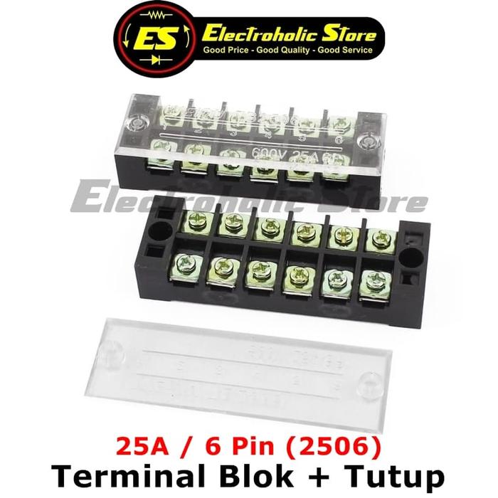 Gambar Terminal Blok Kaca 2506 25A - 6P dari Electroholic Store Kota Yogyakarta Tokopedia