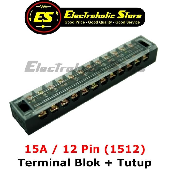 Gambar Terminal Blok Kaca 1512 15A - 12P dari Electroholic Store Kota Yogyakarta Tokopedia