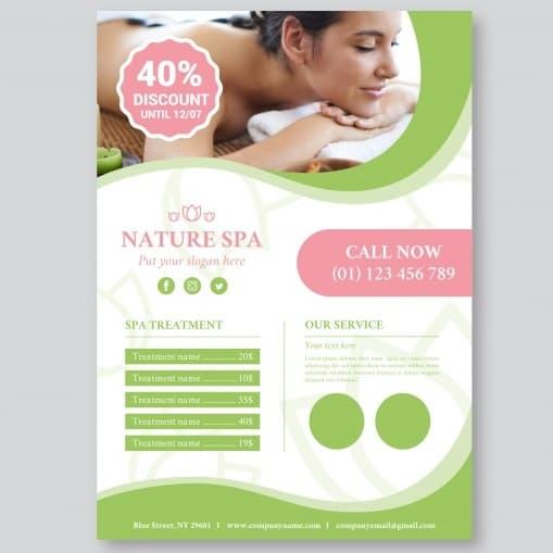 Gambar BROSUR Salon & Spa CUSTOM GRATIS desain dari DextonPRINT Kota Administrasi Jakarta Selatan Tokopedia