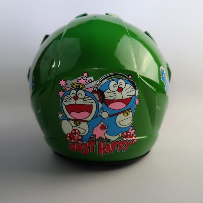 Gambar Helm Anak Pet SNI Murah Doraemon Hijau dari BANDARHELM Kota Bandung Tokopedia