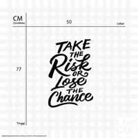 Gambar Stiker dinding Kaca Take Risk Cutting Quotes office kantor Motivasi dari LANCARI Kota Administrasi Jakarta Pusat 2 Tokopedia