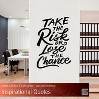Gambar Stiker dinding Kaca Take Risk Cutting Quotes office kantor Motivasi dari LANCARI Kota Administrasi Jakarta Pusat 1 Tokopedia