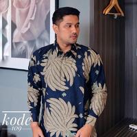 Gambar Kemeja Batik Pria Katun Padi Navi Cap Premium dari Batik Nisa Collection Kota Administrasi Jakarta Pusat 1 Tokopedia