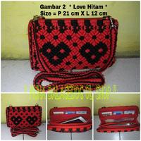 Gambar Dompet Tas Tali Kur motif love dari MUHA BALAGEDOG OL SHOP Kab. Tangerang 2 Tokopedia