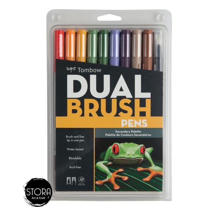 Gambar Tombow Dual Brush Pen Set 10 - Secondary Palette dari STORA - Art Supplier Kota Bandung Tokopedia