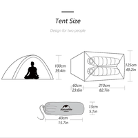 Gambar Tenda Cloud Up 2X Naturehike NH17T001-T (Upgrade Version 2018) dari MTMASTUFF Kab. Mojokerto 2 Tokopedia