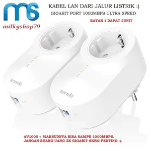 tenda PH6 AV1000 Gigabit Passthrough Powerline Adapter