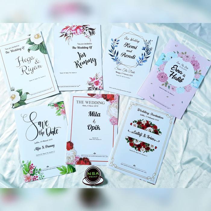 Gambar Sampel Undangan Pernikahan Satu Paket Belum Ada Penilaian dari Nsa Print Kota Surabaya Tokopedia