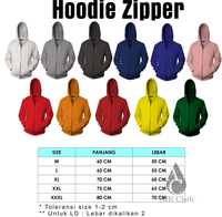 Gambar SABLON HOODIE ZIPPER CUSTOM KATA / GAMBAR - 4 SISI FULL COLOR dari air clothing Jakarta Barat 2 Tokopedia