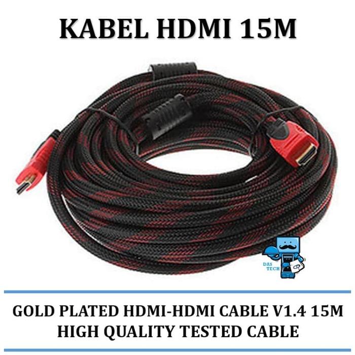 Gambar Kabel HDMI To HDMI 15M Round/Serat dari Swajaya Junior Computer Kota Surabaya Tokopedia