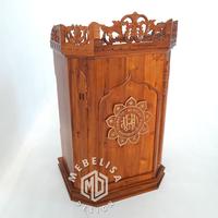 Gambar meja mimbar masjid, meja podium mimbar jati, podium mimbar masjid dari MEBELISA DESIGN Kab. Jepara 1 Tokopedia