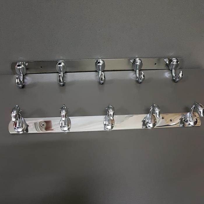 Gambar capstok Stainless 5 Kait Lumba dari Mandiri Jaya Keramik Kota Bekasi Tokopedia