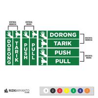Gambar Stiker Pintu Peringatan Tarik Dorong - Push Pull Sticker dari R.A - Rizki Aryanto Kab. Garut 3 Tokopedia