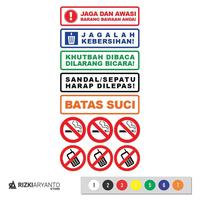 Gambar Stiker Tanda Peringatan di Mesjid Masjid Mushola Sticker dari R.A - Rizki Aryanto Kab. Garut 1 Tokopedia