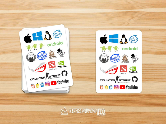Gambar Sticker - Stiker Print Custom Desain Sesuka Hati dari R.A - Rizki Aryanto Kab. Garut Tokopedia