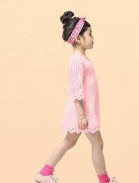 Gambar Baju Anak - Dress Anak Renda Bunga Model Korea dari Kira red panda Kota Administrasi Jakarta Utara 4 Tokopedia