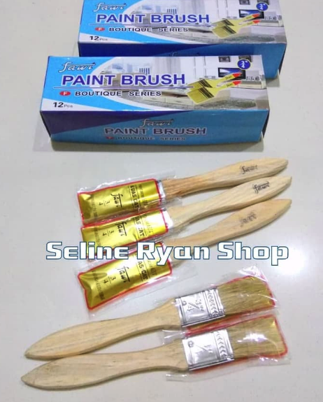 Gambar Kuas Cat Putih FAWI 3/4" (Per Lusin) dari Seline Ryan Shop Kota Surabaya Tokopedia