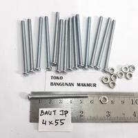 Gambar Baut Putih 4x55 + mur Baut Jp4x55 Kepala Obeng M4x55 M4 x 55 dari Tokobangunanmakmur Kota Administrasi Jakarta Selatan 1 Tokopedia