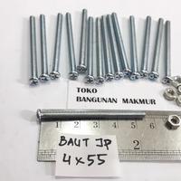 Gambar Baut Putih 4x55 + mur Baut Jp4x55 Kepala Obeng M4x55 M4 x 55 dari Tokobangunanmakmur Kota Administrasi Jakarta Selatan 2 Tokopedia