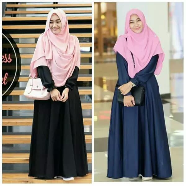 Gambar gamis polos termurah / dress syari / baju Muslimah / baju polos dari mi2n store Jakarta Barat Tokopedia