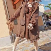 Gambar Mocca Panda Long Coat dari Neko Hoodie Kota Malang 3 Tokopedia