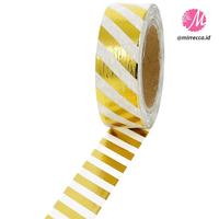 Gambar GOLD FOIL WASHI TAPE DIAGONAL STRIPE MINT PINK WHITE / SOLATIP MOTIF dari MyThrill Kota Administrasi Jakarta Barat 5 Tokopedia