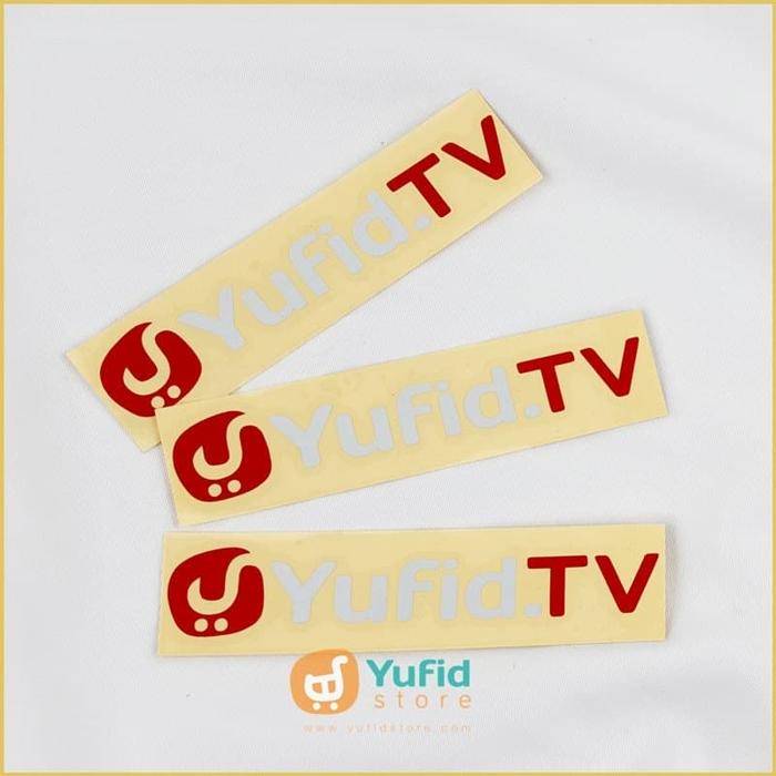 Gambar Sticker Yufid.TV Merah Putih dari Toko Yufid Store Kab. Sleman Tokopedia