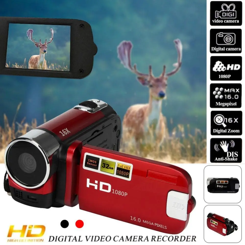 Handycam untuk VLOG Camcorder Camera Digital 16MP Video Full HD