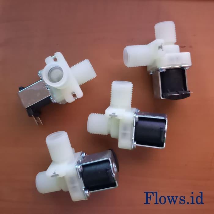 Selenoid Valve Plastik Drat 1/2" x 1/2" Drat AC 220-240 Volt Air 4
