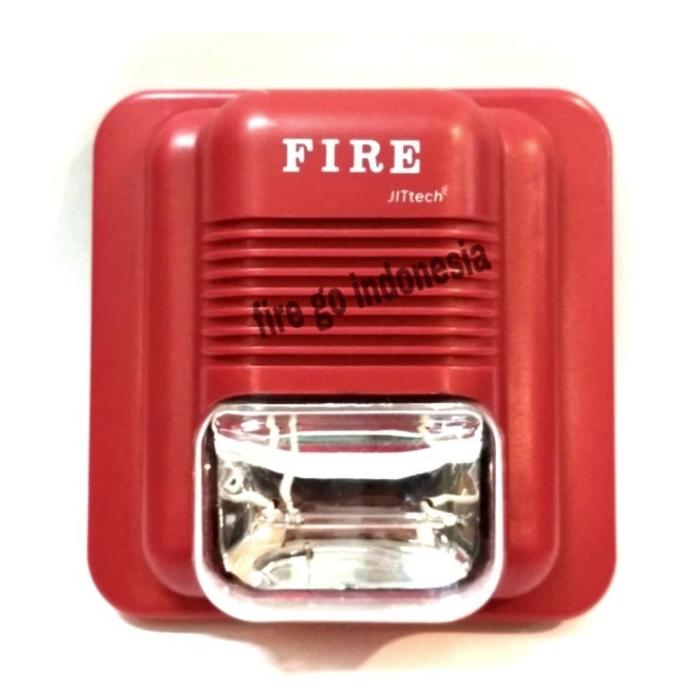 Gambar fire siren with strobe light jittech / lampu horn / horn strobe dari Fire Go Kab. Bogor Tokopedia