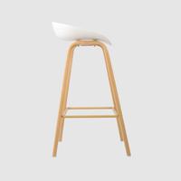 Gambar DELFOSS STOOL / OSLO / KURSI KANTOR / KURSI PLASTIK / KURSI KAYU - Putih dari OSLO HomeLiving Kab. Tangerang 5 Tokopedia