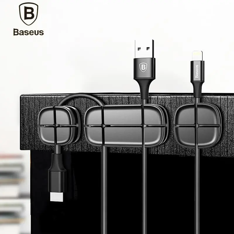 Baseus ACTDJ-01 Cross Peas Cable Clip Black 0
