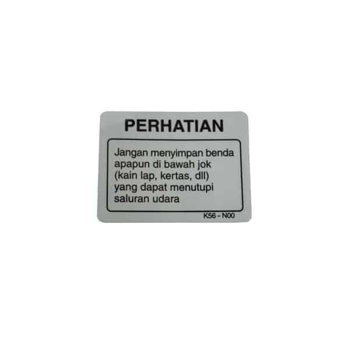Gambar Stiker (Label Air Intake Notice) 87517K56N00 dari Honda Cengkareng Kota Tangerang Tokopedia