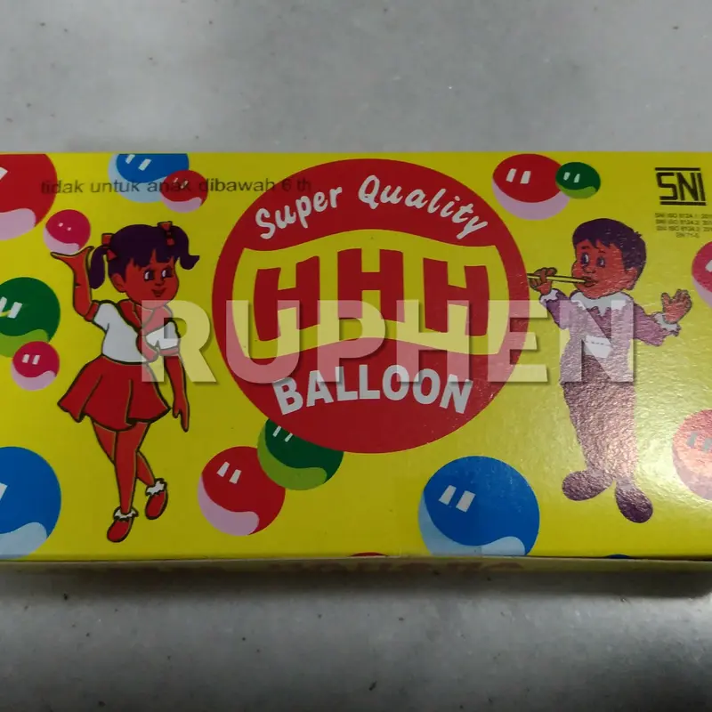 Balon Tiup Sedotan Jadul HHH (1 Kotak isi 32 Odol) 1