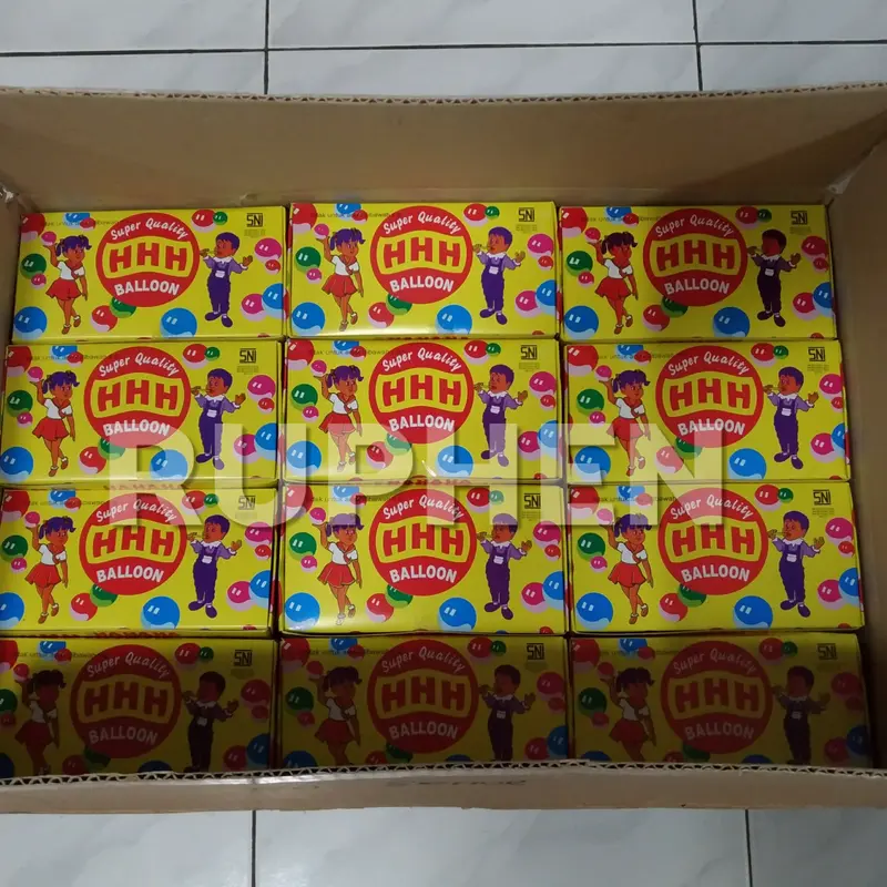 Balon Tiup Sedotan Jadul HHH (1 Kotak isi 32 Odol) 2