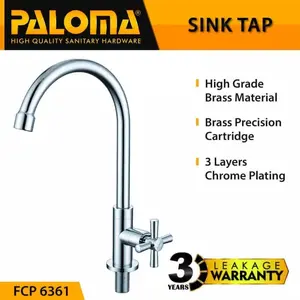 PALOMA FCP 6361 Keran Sink Angsa Cuci Piring Dapur Wastafel Keran air