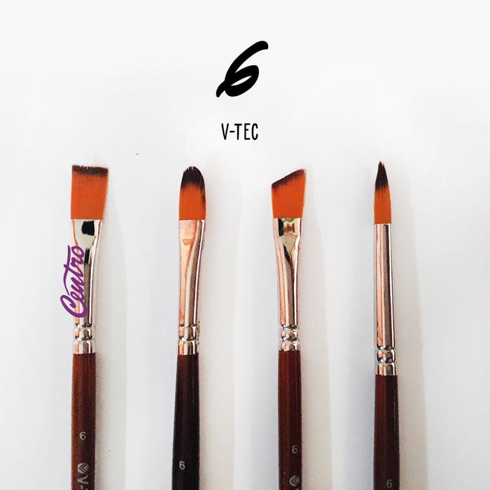 Gambar V-Tec Artist Brush 6 / Vtec Kuas Lukis Gambar No.6 - FILBERT dari CENTRO TRADING Kota Bandung Tokopedia