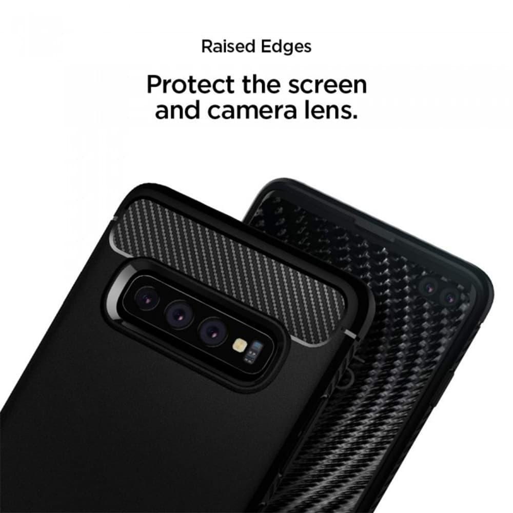 Case Galaxy S10 Plus / S10e / S10 Spigen Carbon Fiber Rugged Armor