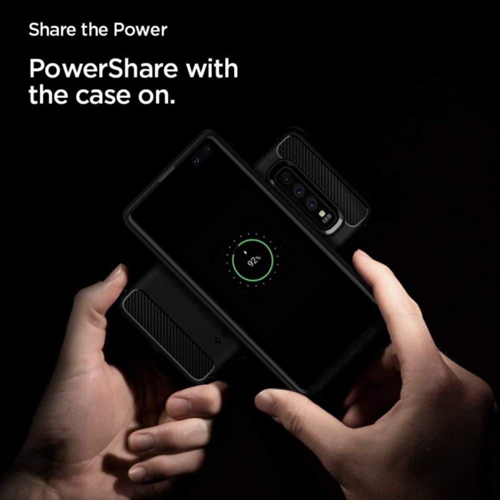 Case Galaxy S10 Plus / S10e / S10 Spigen Carbon Fiber Rugged Armor