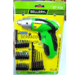 Mesin Bor Obeng Portable Charge Sellery Screwdriver Cordless Termurah