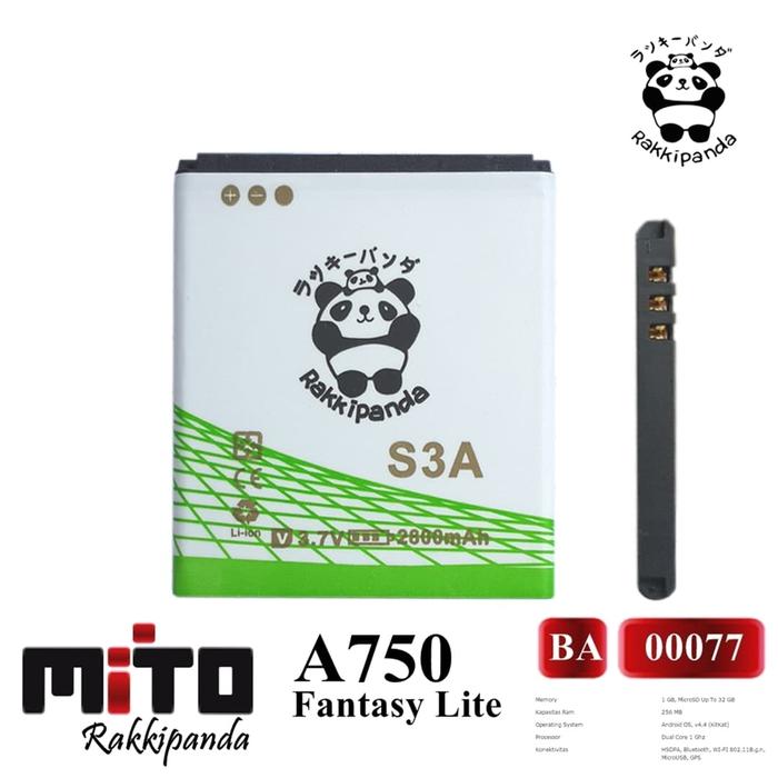 Gambar Baterai Mito A750 Fantasy Lite Advan S3A BA-00077 Double IC Protection dari nohanpalugada Kab. Tangerang Tokopedia