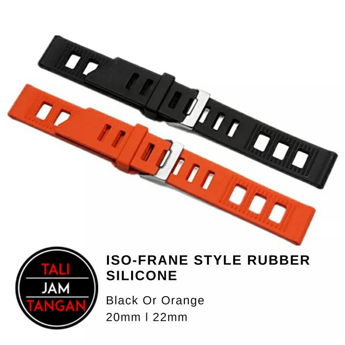 Gambar 20mm 22mm Iso-Frane Rubber Style Strap Tali Jam tangan karet dari Tali Jam Tangan com Kota Tangerang Selatan Tokopedia