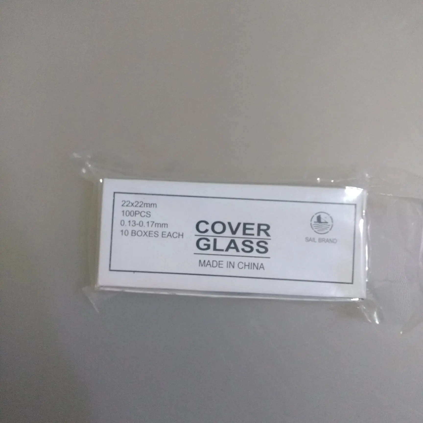 Cover glass/ dekglas/ kaca penutup 22 x 22 mm Sail Brand