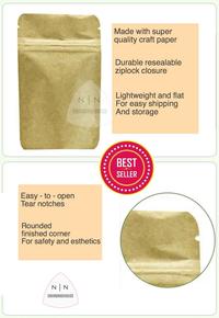 Gambar ziplock bag kertas 500gram kemasan makanan standing pouch craft eco dari nanabakehouse Kota Administrasi Jakarta Utara 2 Tokopedia