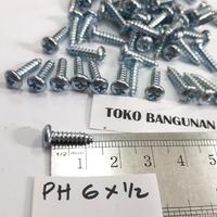 Gambar Skrup Kepala Bulat 6x1/2= 1,2 cm / Sekrup Taping PH 6 x 1/2 per dus dari Tokobangunanmakmur Kota Administrasi Jakarta Selatan 2 Tokopedia